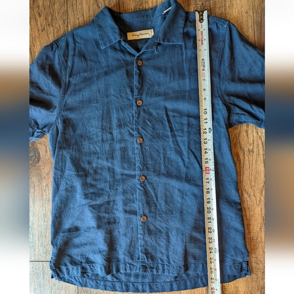 Tommy Bahama Mens Silk & Cotton Blend Sz Medium Button-Down Original Fit Shirt - Picture 9 of 14